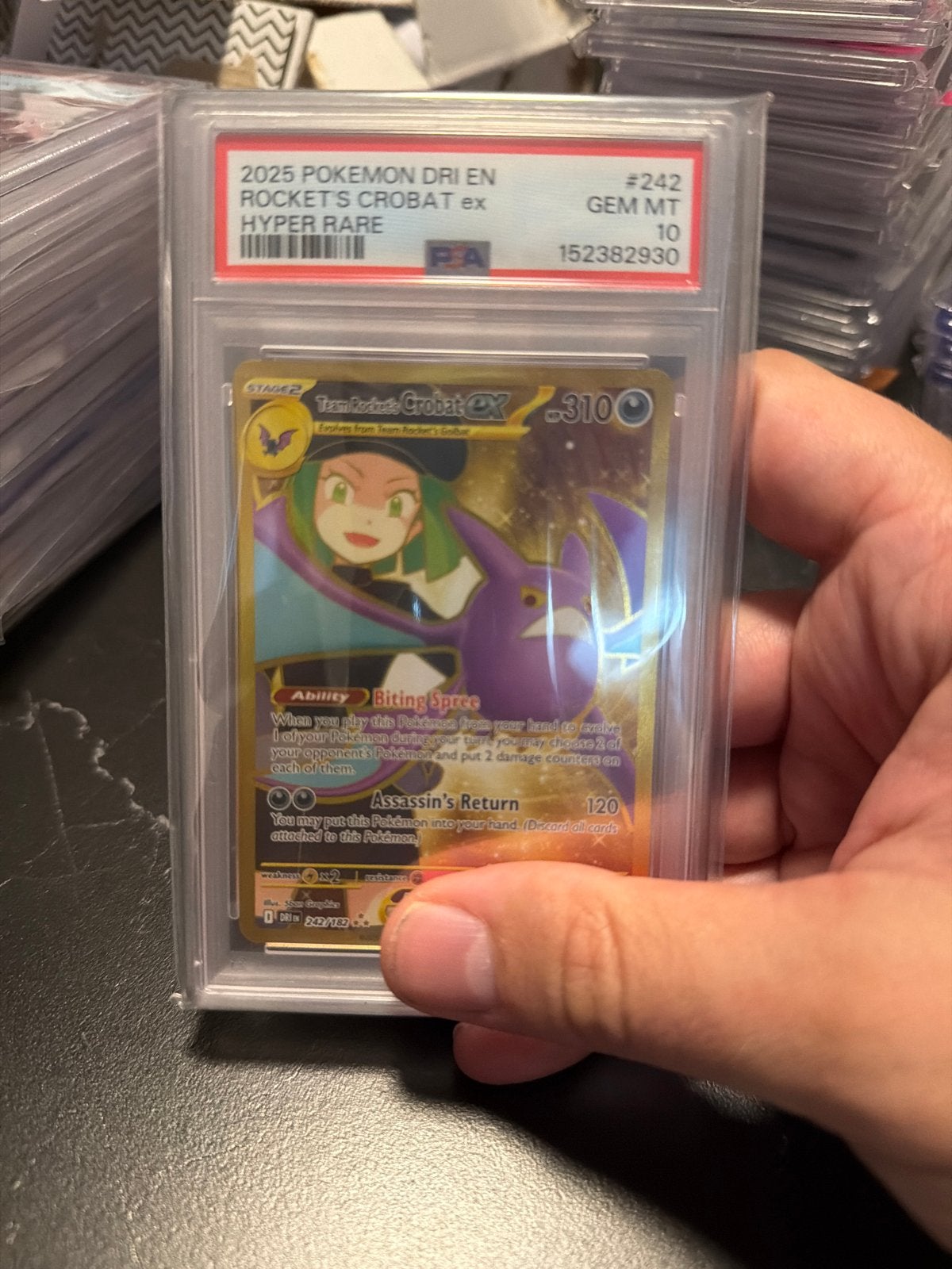 PSA 10 GEM MT Team Rocket's Crobat ex Hyper Rare, Ophalen of Verzenden, Nieuw, Losse kaart