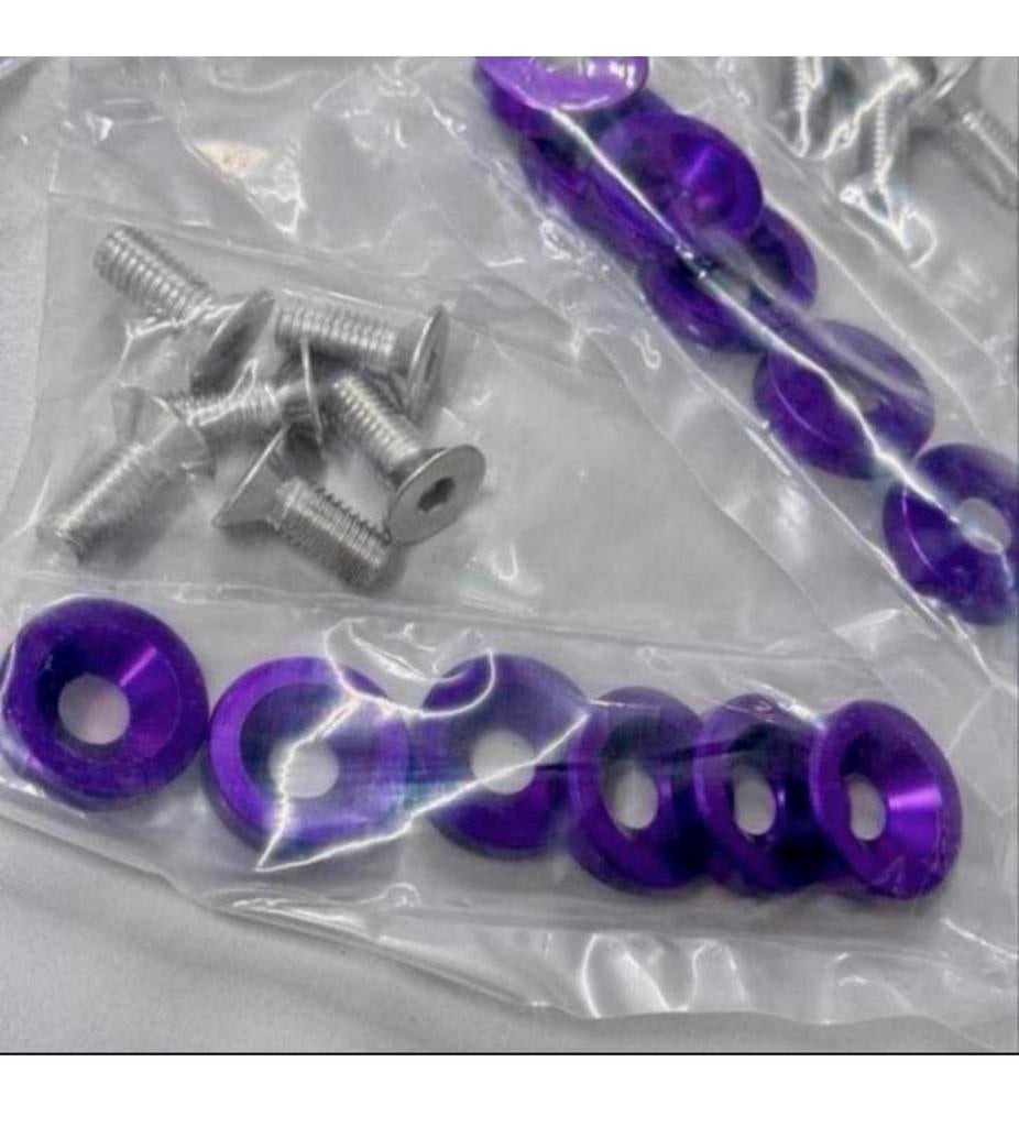 16x Fender Washers tuning jdm paars - Zonder logo M8 16X, Ophalen of Verzenden, H, H, H