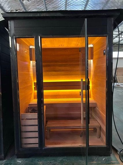 Square shape sauna . - Compact en Voordelig (1.2x1.5m), Verzenden, Nieuw, Fins of Traditioneel, Complete sauna