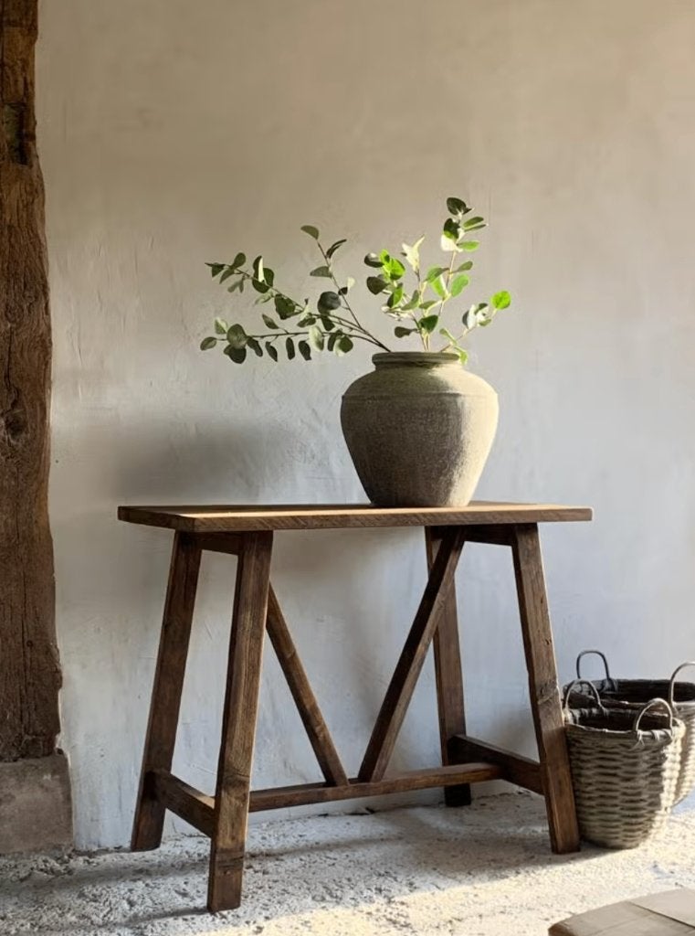 Stoere landelijke SIDETABLE *muurtafel,oud,hout*Huisje Sfeer, 100 tot 150 cm, Nieuw, Ophalen of Verzenden, Landelijk
