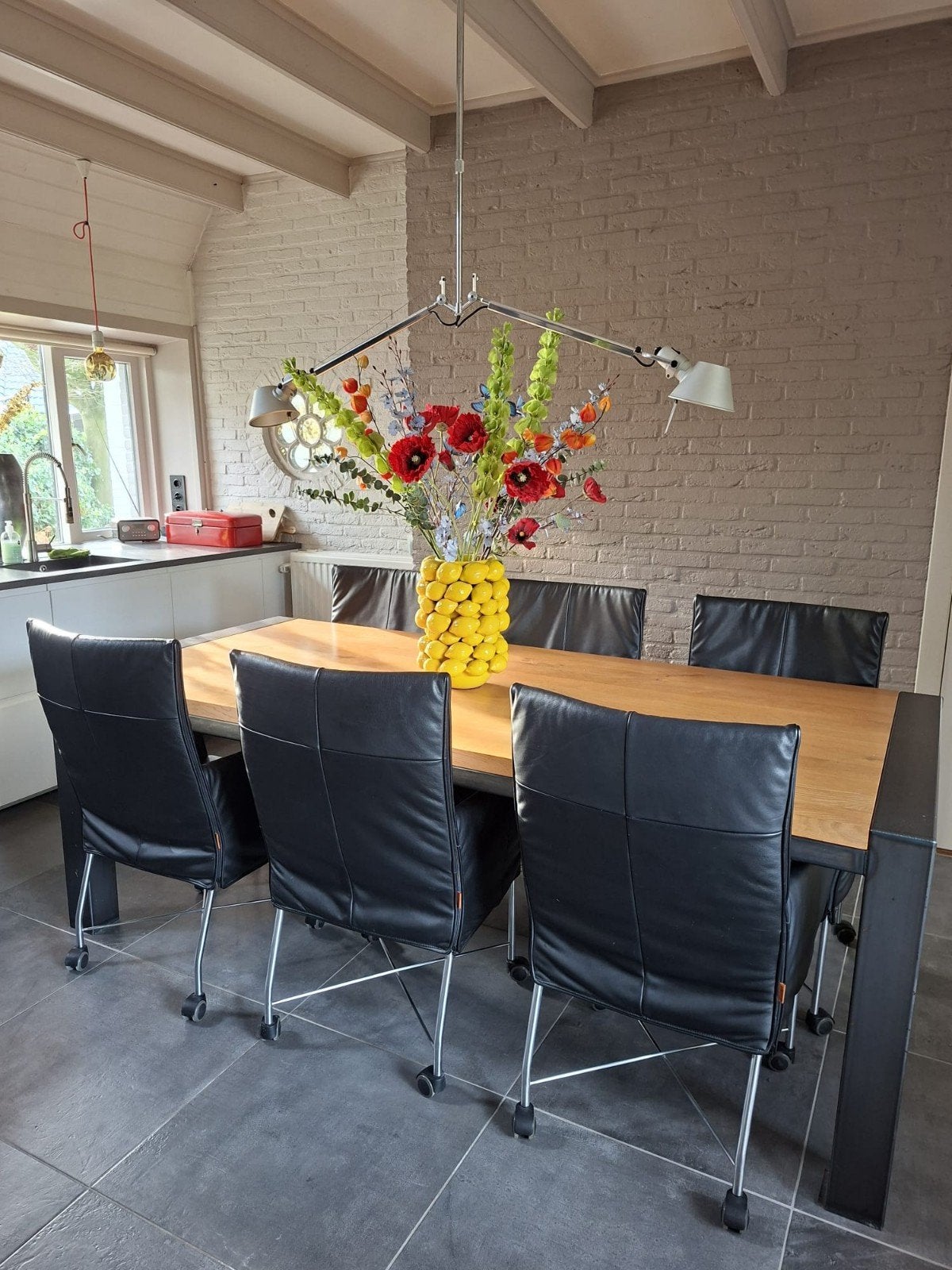 Montis Chaplin eetkamerstoelen (6st.), Ophalen, Zwart, Design, Vijf, Zes of meer stoelen