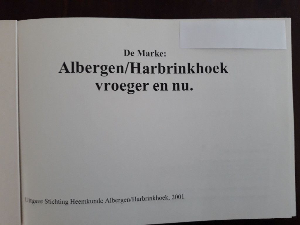Te koop Fotoboek Albergen/Harbrinkhoek vroeger en nu, Ophalen of Verzenden, Nieuw
