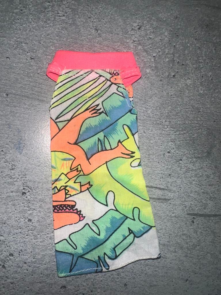 720 Vintage Barbie jurk met tropische print, Verzamelen, Poppen, Ophalen of Verzenden, Gebruikt