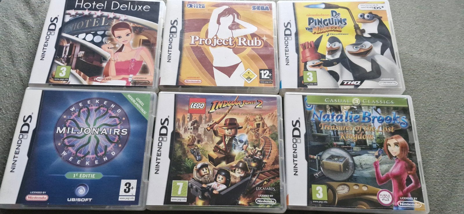 6 spellen voor Nintendo DS, 1 speler, Ophalen of Verzenden, Avontuur en Actie, Vanaf 3 jaar