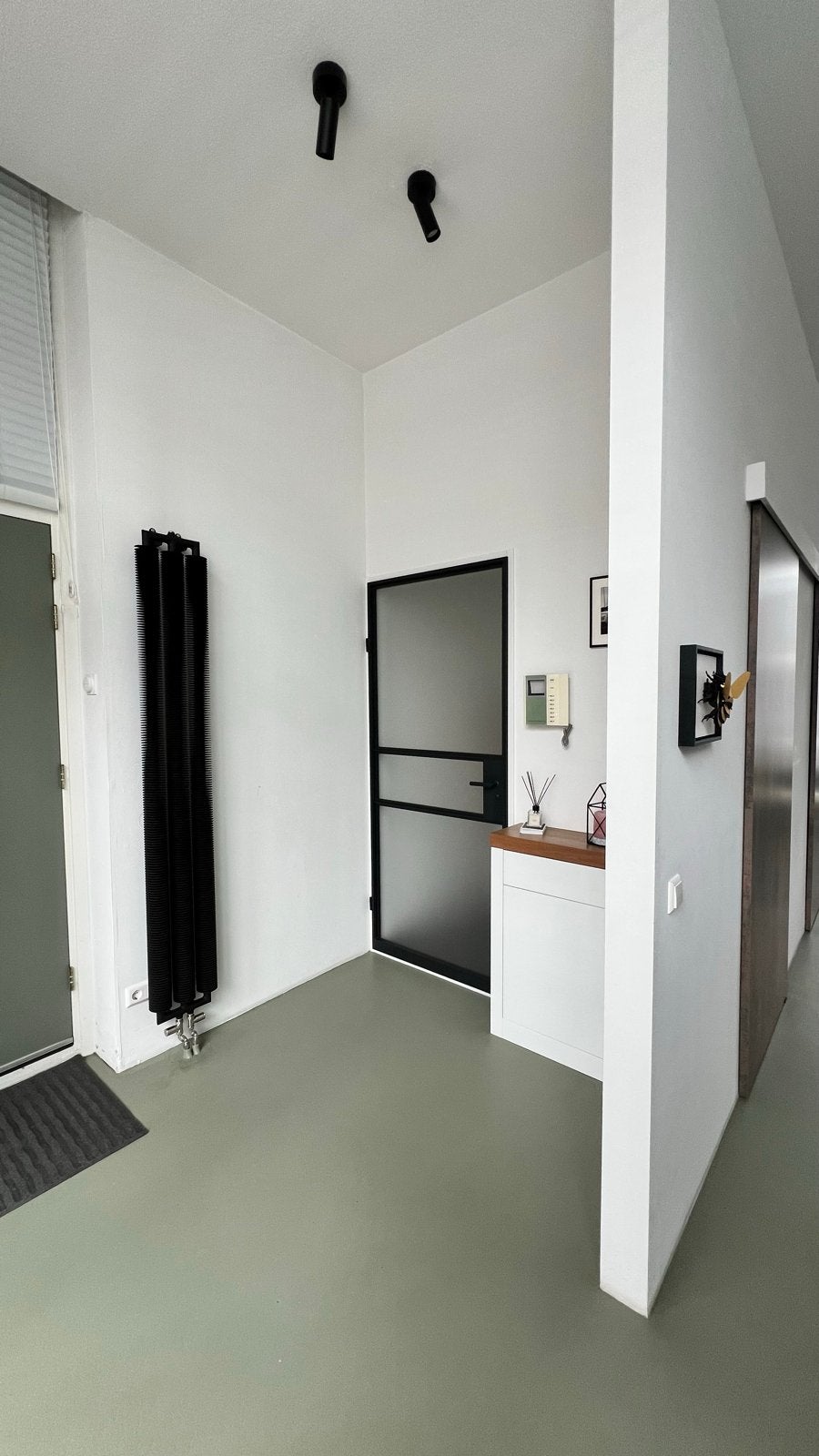 DRL Industrial Design radiatoren ribbenbuis 1x wit 1x zwart, Ophalen, Radiator, 150 cm of meer, Zo goed als nieuw