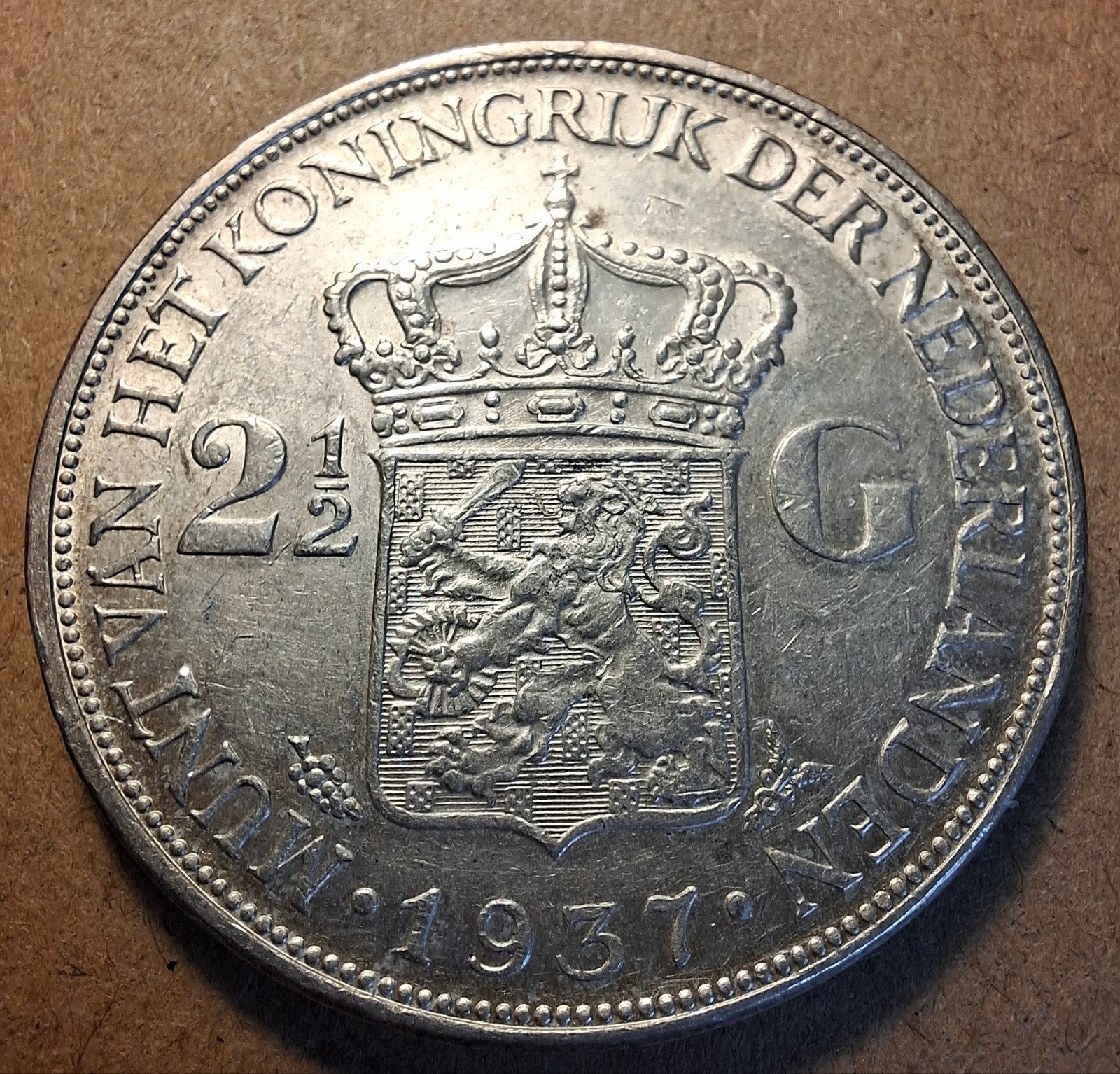 Rijksdaalder 1937, Zilver, Ophalen of Verzenden, Koningin Wilhelmina, Losse munt