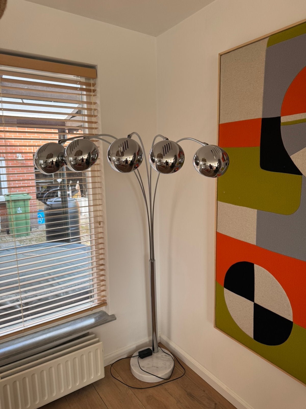 Moderne booglamp, Huis en Inrichting, Ophalen, Zo goed als nieuw, 150 tot 200 cm