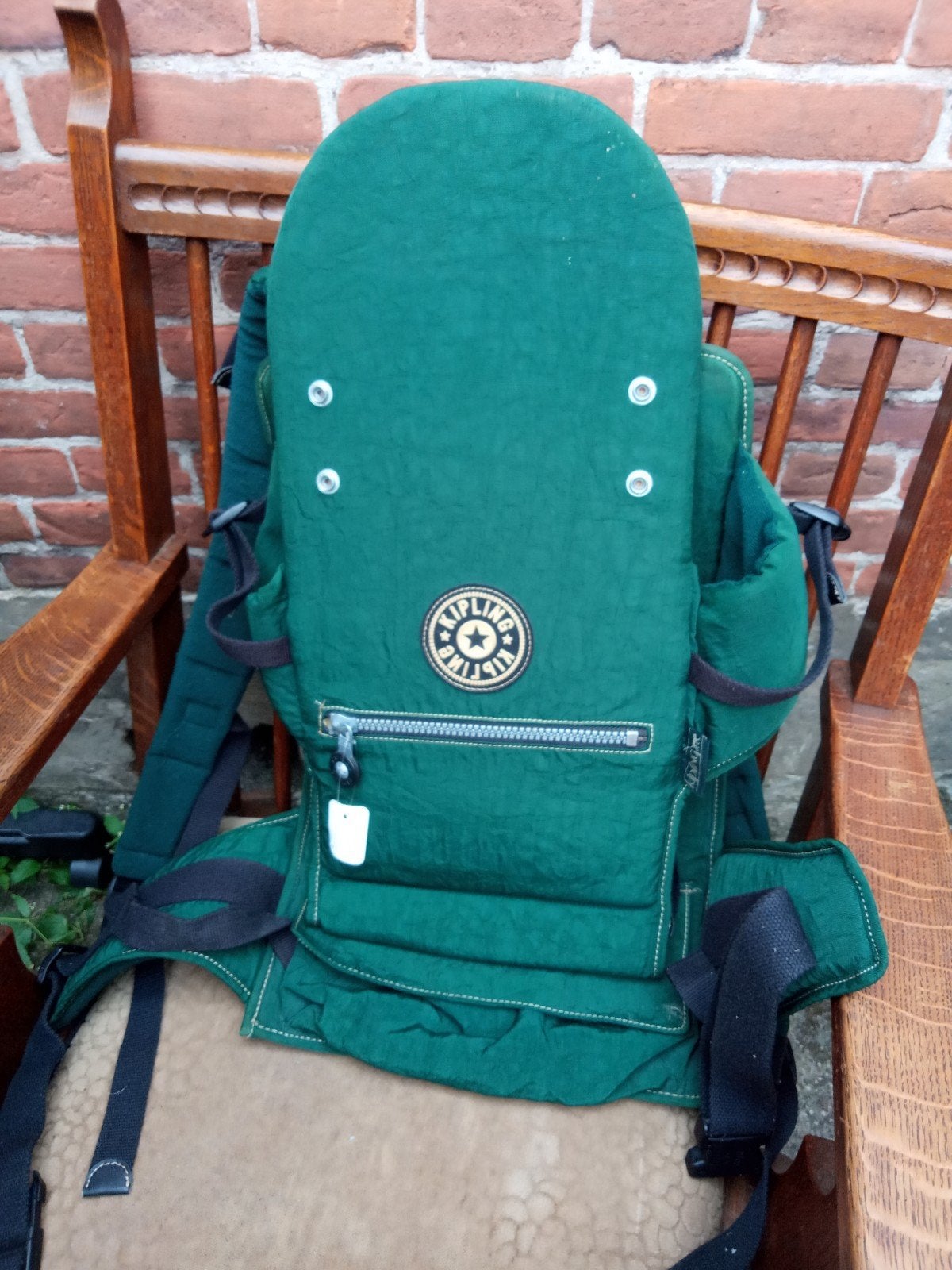 Kipling babydrager groen, Overige merken, Gebruikt, Buik of Rug, Ophalen of Verzenden