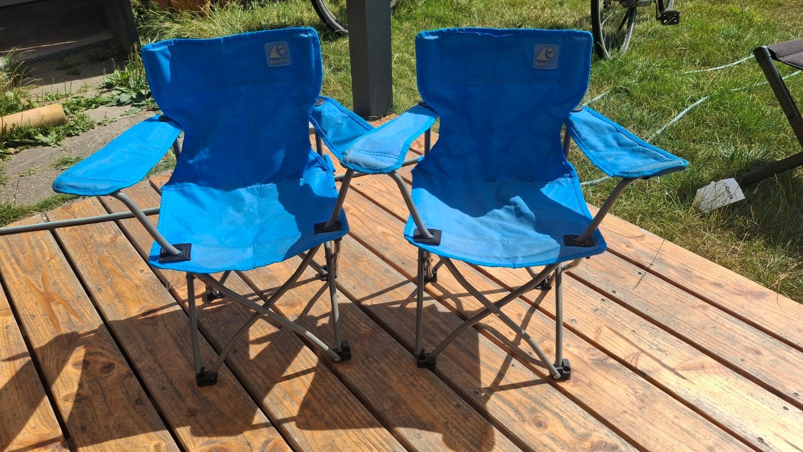 2x kinder camping stoel, Caravans en Kamperen, Ophalen, Gebruikt, Campingstoel