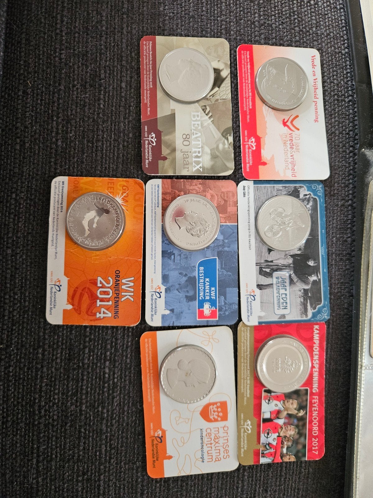 Diverse Herdenkingsmunten en Penningen - Set van 7, Postzegels en Munten, Ophalen of Verzenden, Koningin Beatrix, Overige waardes