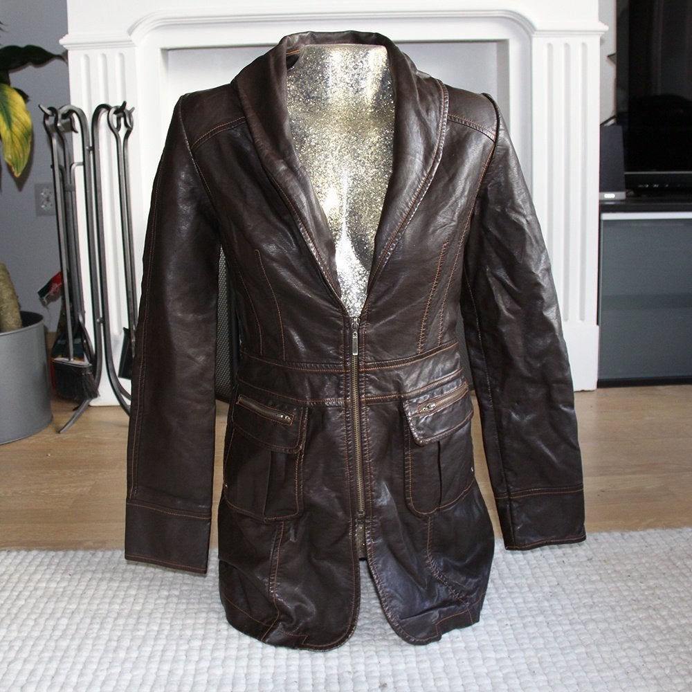 Bruine Gold Mania Jas (S) € 30,-, Bruin, Ophalen of Verzenden, Zo goed als nieuw, Maat 36 (S)