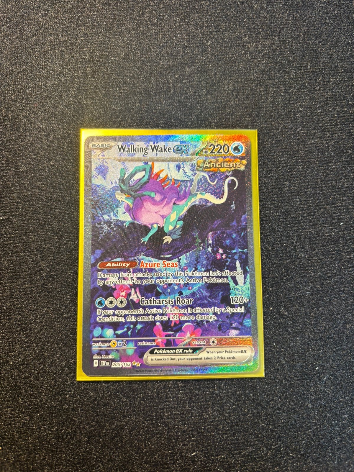 Pokemon walking wake ex #205, Ophalen of Verzenden, Zo goed als nieuw, Losse kaart, Foil