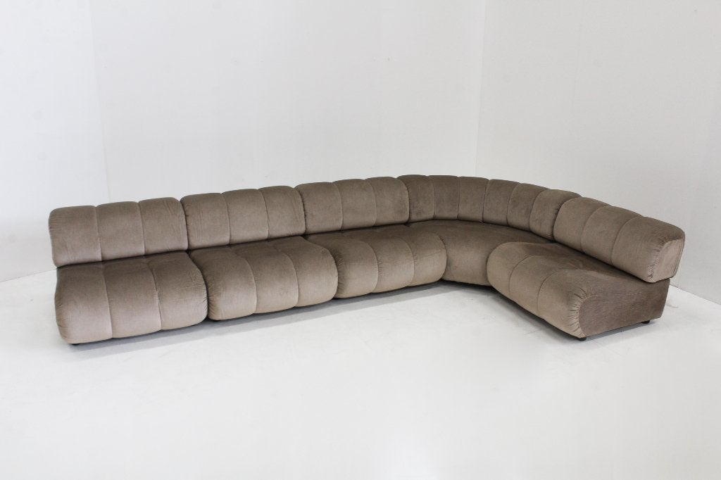 Vintage Italiaanse Modulaire bank Giuseppe Munari, Vintage design, Hoekbank, 300 cm of meer, Ophalen of Verzenden
