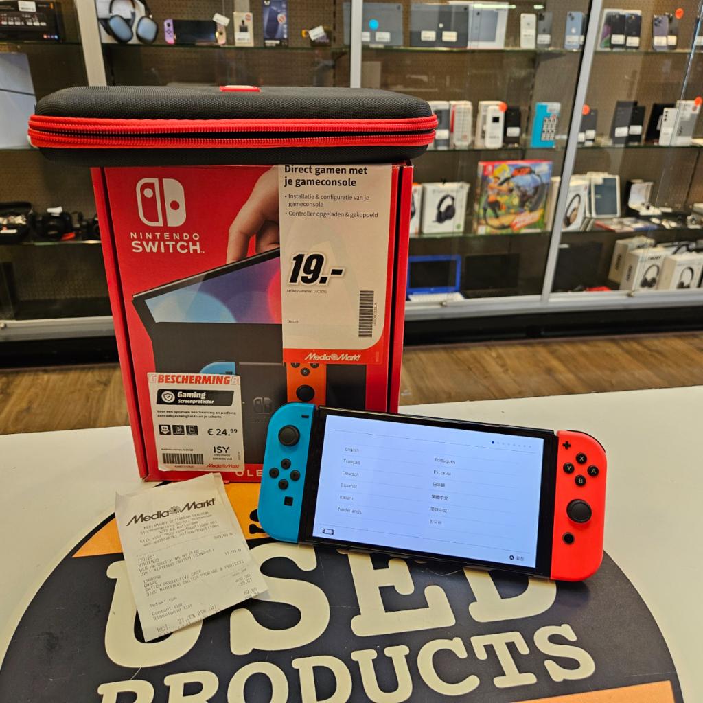 Nintendo Switch Oled - Nieuwstaat - Bon van 30-04-2026, Spelcomputers en Games, Spelcomputers | Nintendo Switch, Zo goed als nieuw