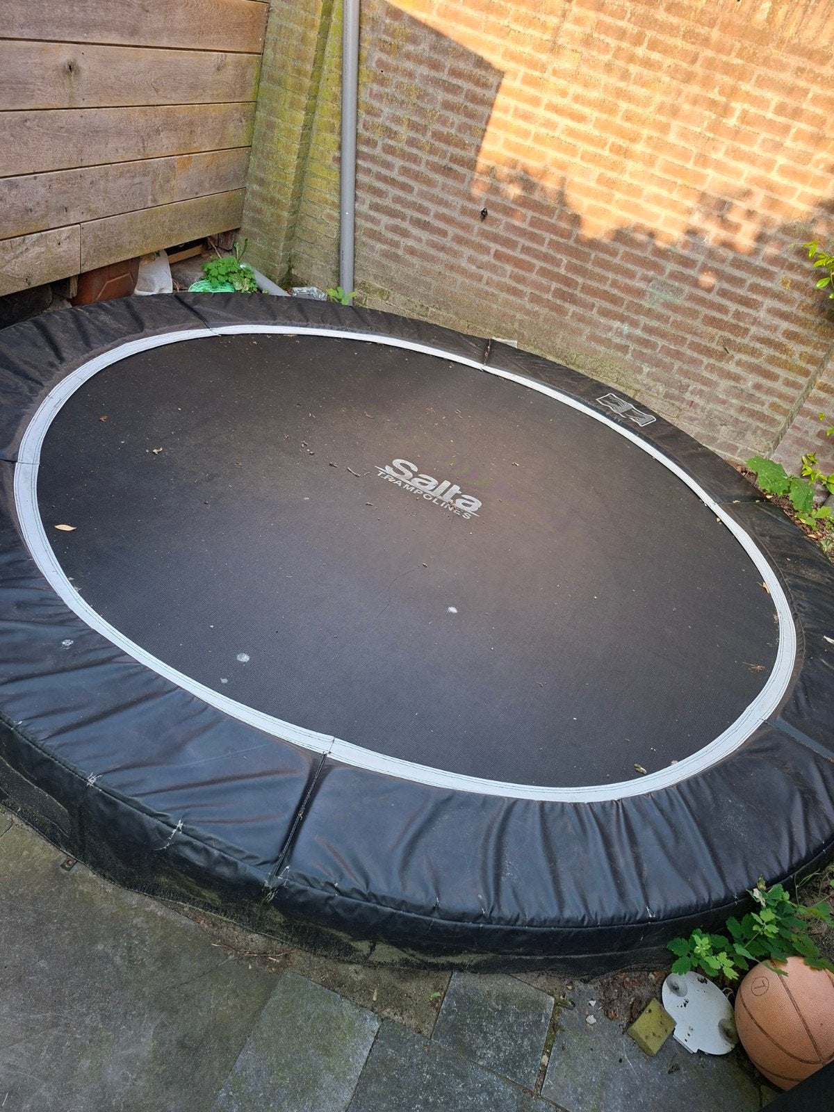 Salta trampoline 300 cm om in te graven, Ophalen, Gebruikt