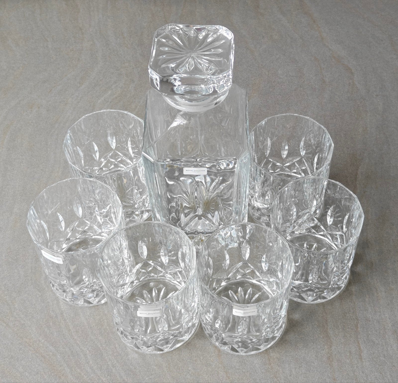 Royal Doulton Kristallen Whisky Set - Karaf en Glazen, Ophalen of Verzenden