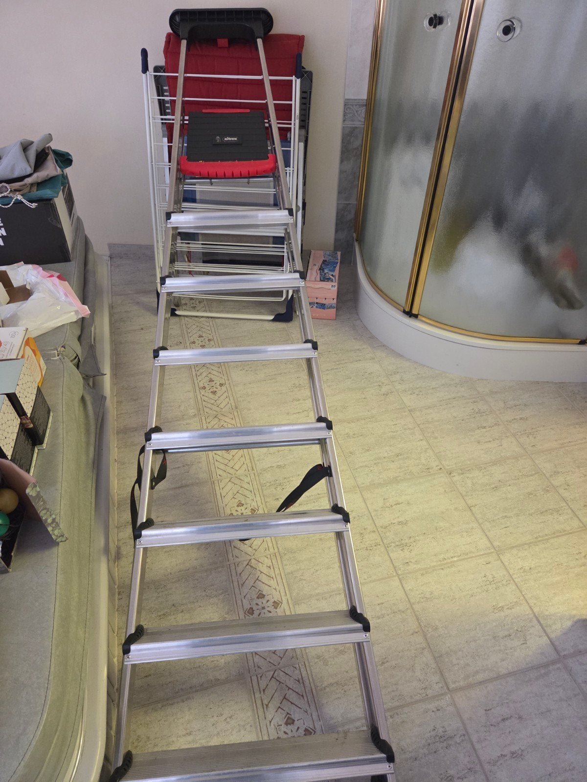 Altrex dubbeldekker 1x8 trap, Doe-het-zelf en Verbouw, Ladders en Trappen, Ophalen, Zo goed als nieuw, Trap, 2 tot 4 meter