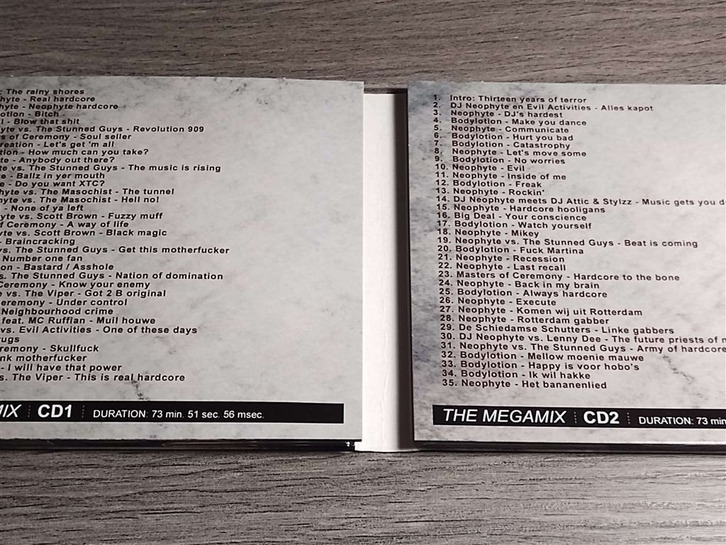 Neophyte ‎– 13 Jaar Terreur - De Megamix [2 CD], Cd's en Dvd's, Cd's | Dance en House, Ophalen of Verzenden, Zo goed als nieuw