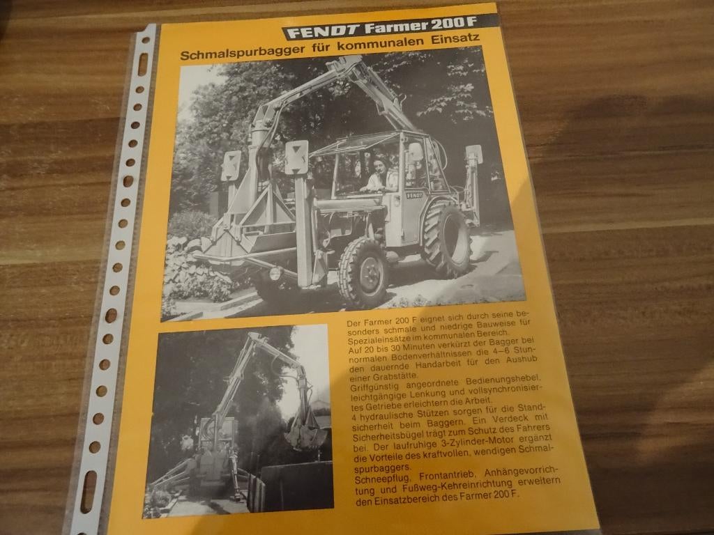 Fendt Schmalspurbagger folder, Ophalen of Verzenden, Nieuw, Folder