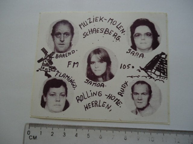 sticker oud Radio Piraat piraten station heerlen schaesberg, Verzenden, Zo goed als nieuw, Bedrijf of Vereniging
