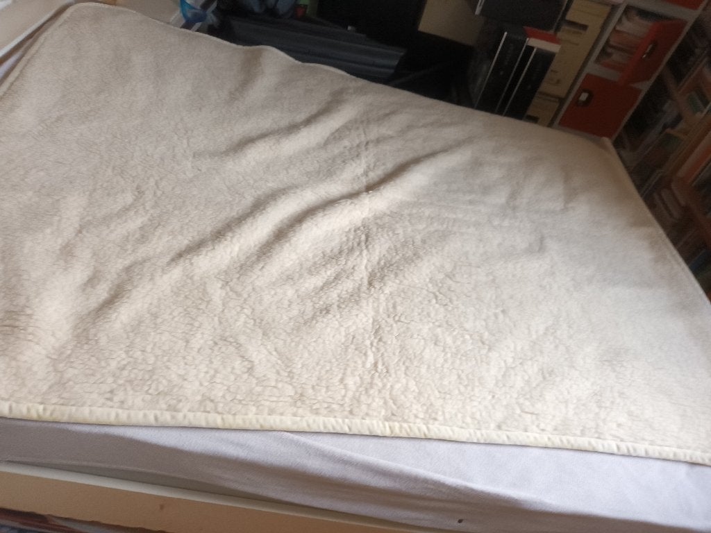 1p merino wollen deken dekbed onderdeken 192-140cm Well Fair, Eenpersoons, Wit, Ophalen of Verzenden, Overige merken