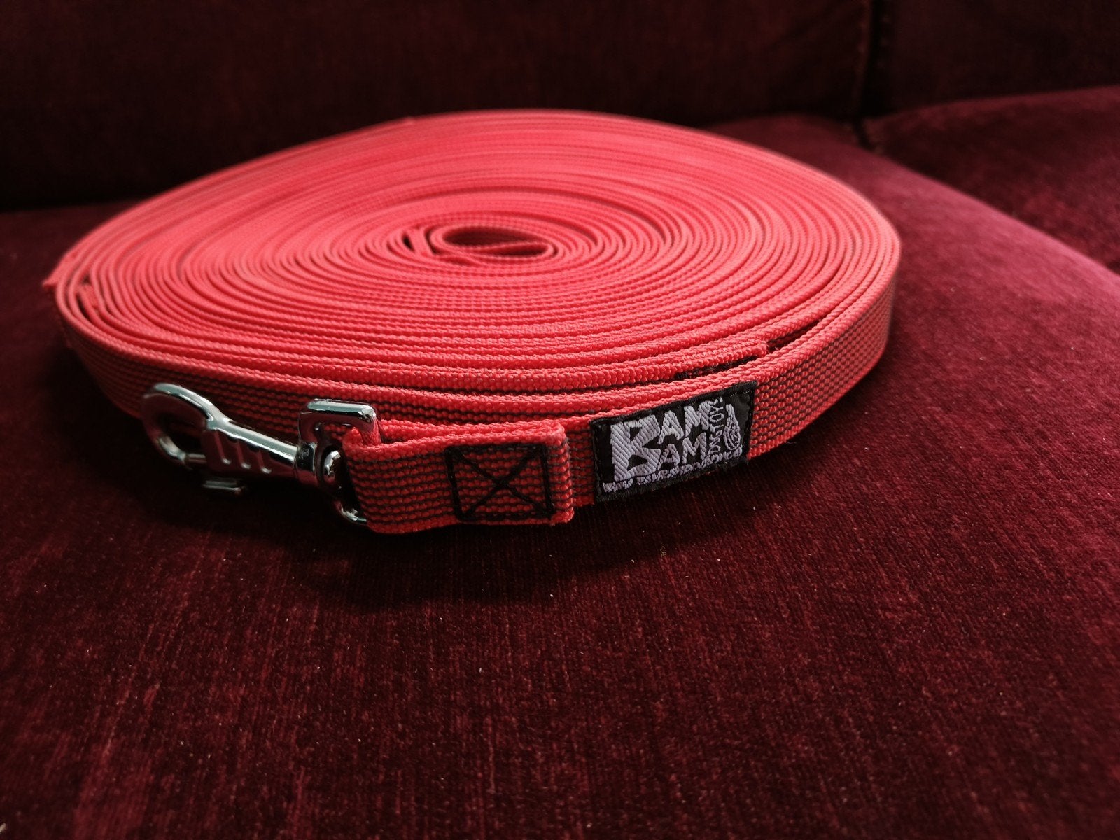Bambam dog toys zwemriem PVC 25 mm x 25 meter rood, Ophalen, Zo goed als nieuw, Hondenriem