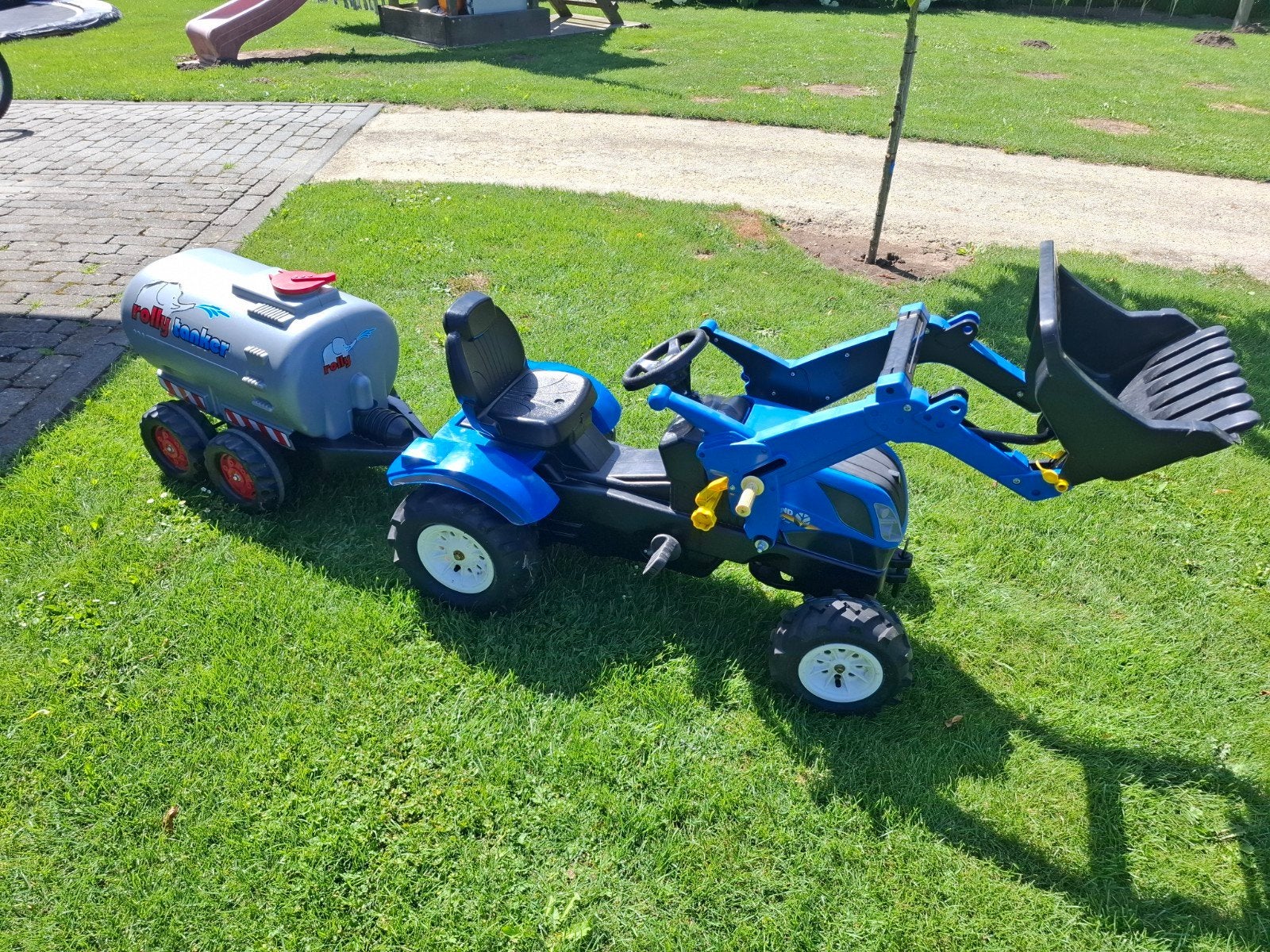 Rolly Toys New Holland traptractor met voorlader en tank, Ophalen, Gebruikt, Trapvoertuig