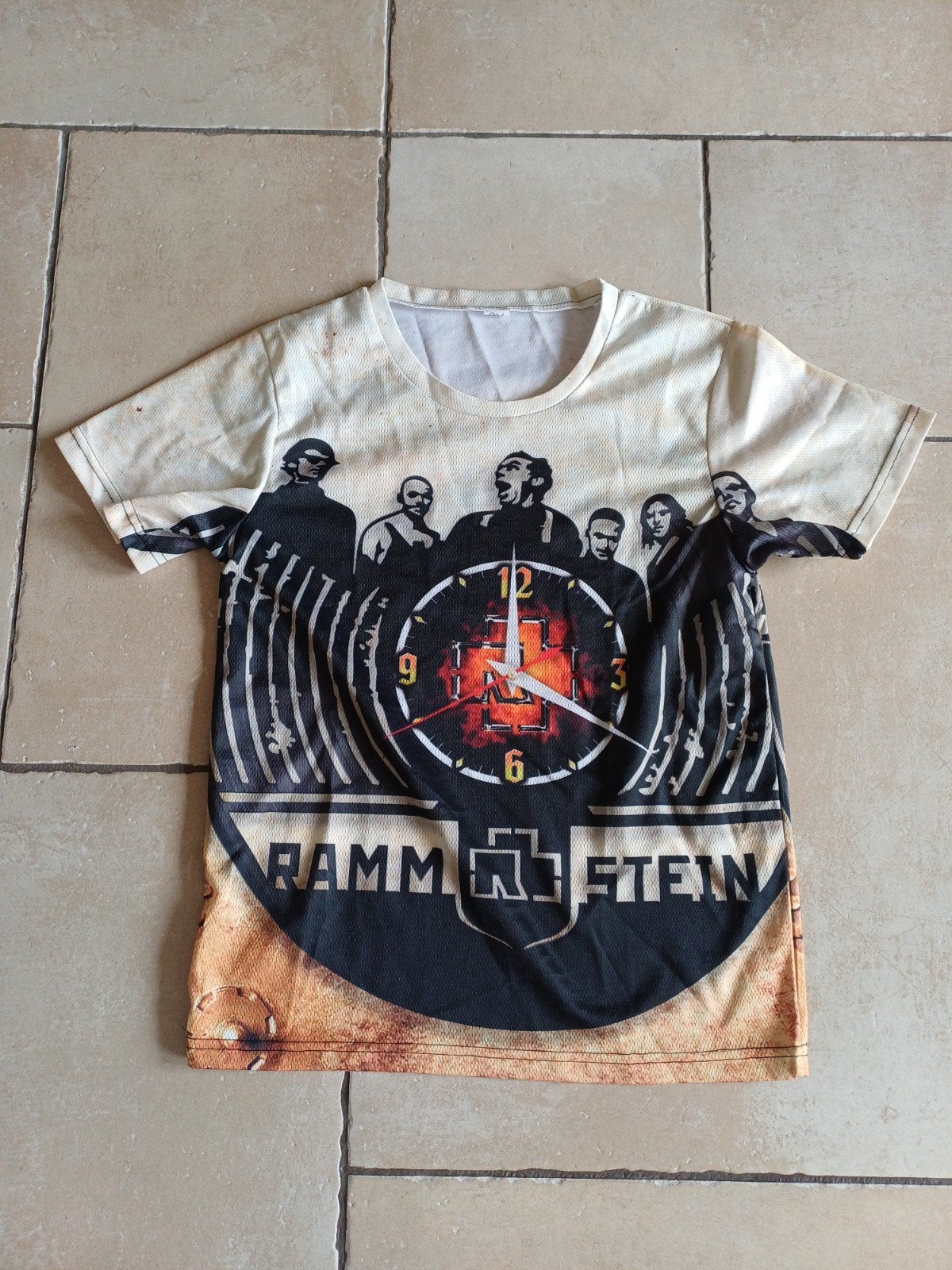 Rammstein T-shirt - Maat XS, Meerkleurig, Ophalen of Verzenden, Rammstein, Gedragen