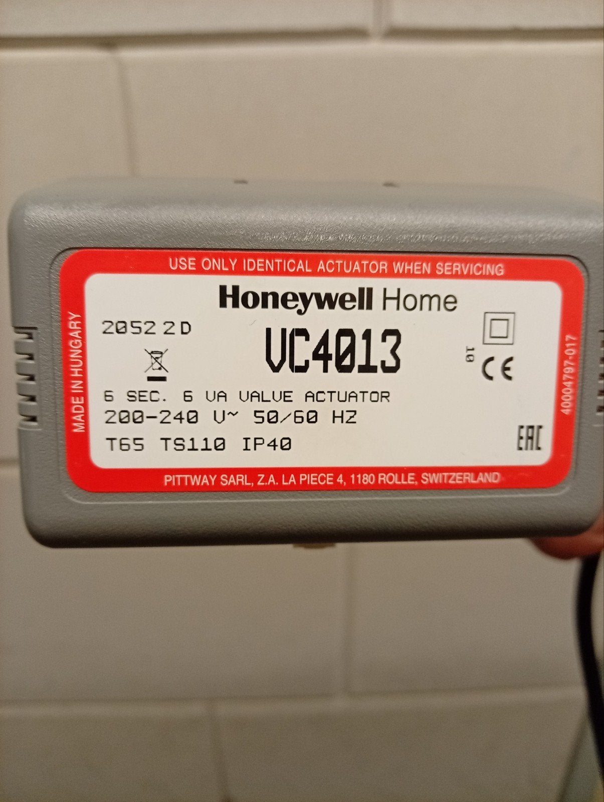 Honeywell zoneregelset 2-weg 22 mm Y-VC8015AG1100-R, Gebruikt, Minder dan 30 cm, Overige typen, Minder dan 60 cm