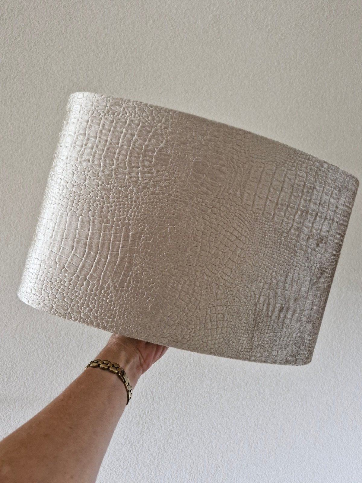 op maat gemaakte lampenkap, Ophalen of Verzenden, Zo goed als nieuw, Ovaal, 25 cm