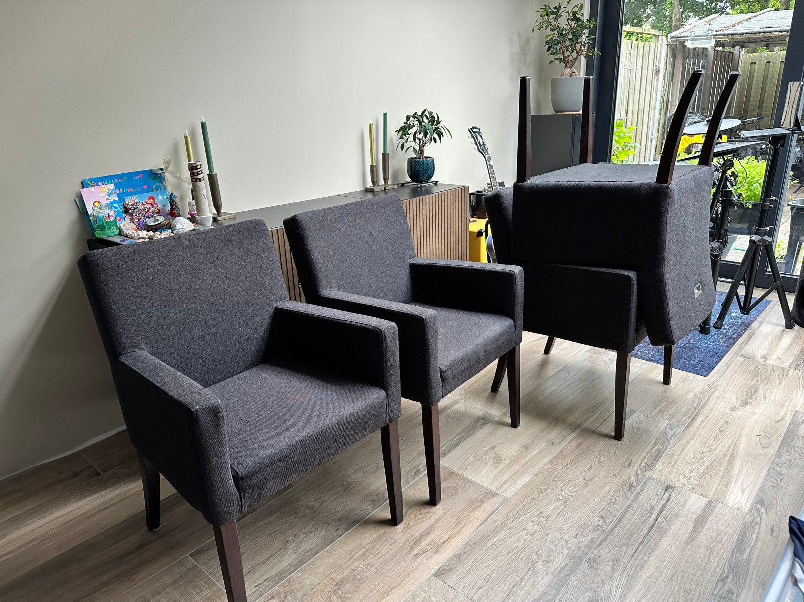 Eettafelstoelen, Ophalen, Gebruikt, Vier, Stof