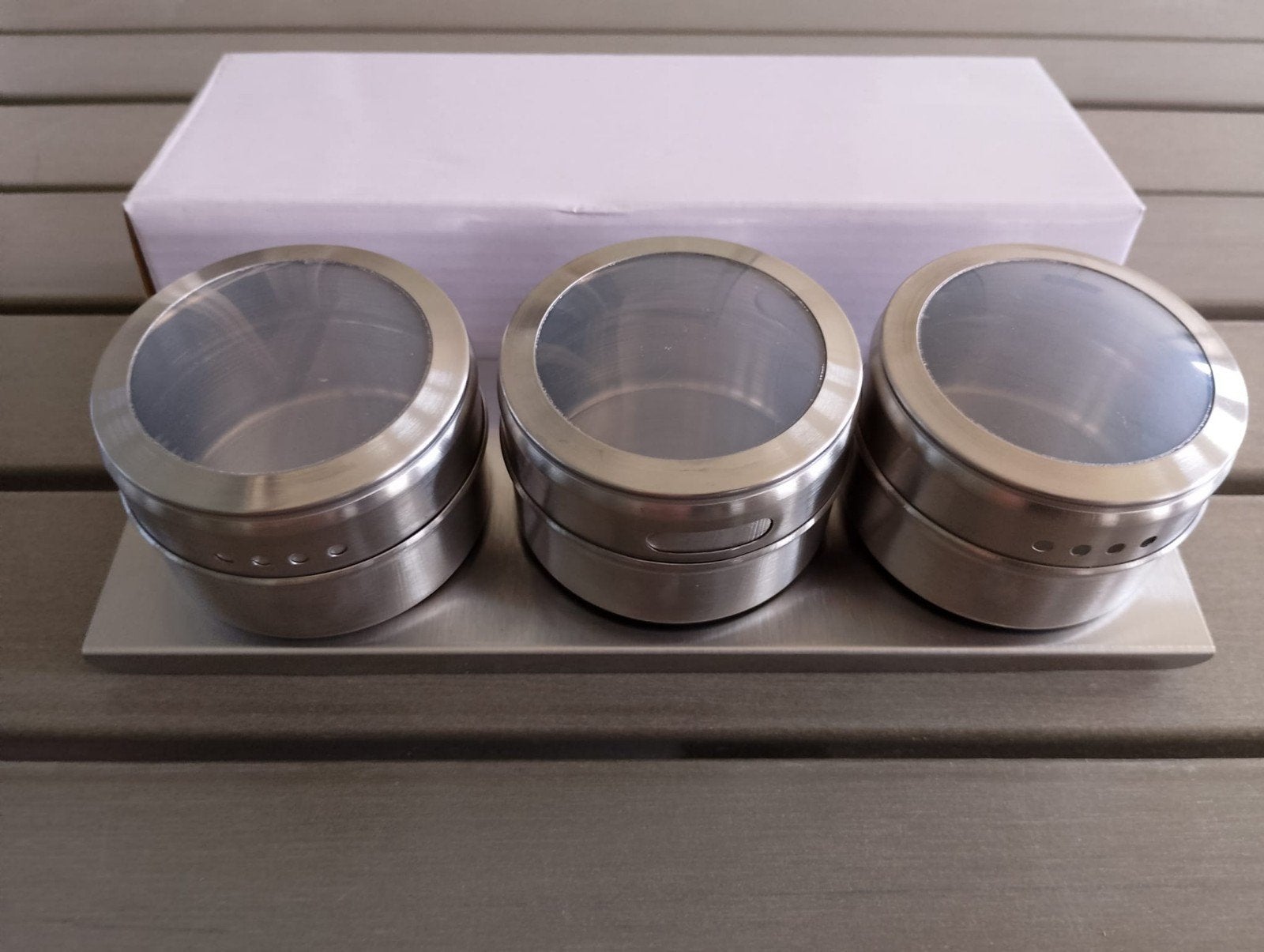 Kruiden rekje met 3 kruiden potjes magnetisch, Huis en Inrichting, Keuken | Keukenbenodigdheden, Ophalen, Nieuw