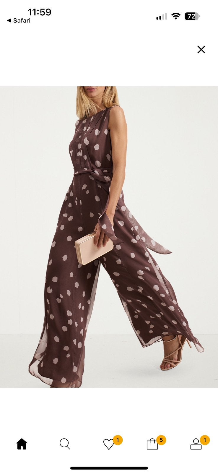 Phase Eight, jumpsuit voile met sjerp maat 36, Kleding | Dames, Ophalen of Verzenden, Zo goed als nieuw, Maat 36 (S)