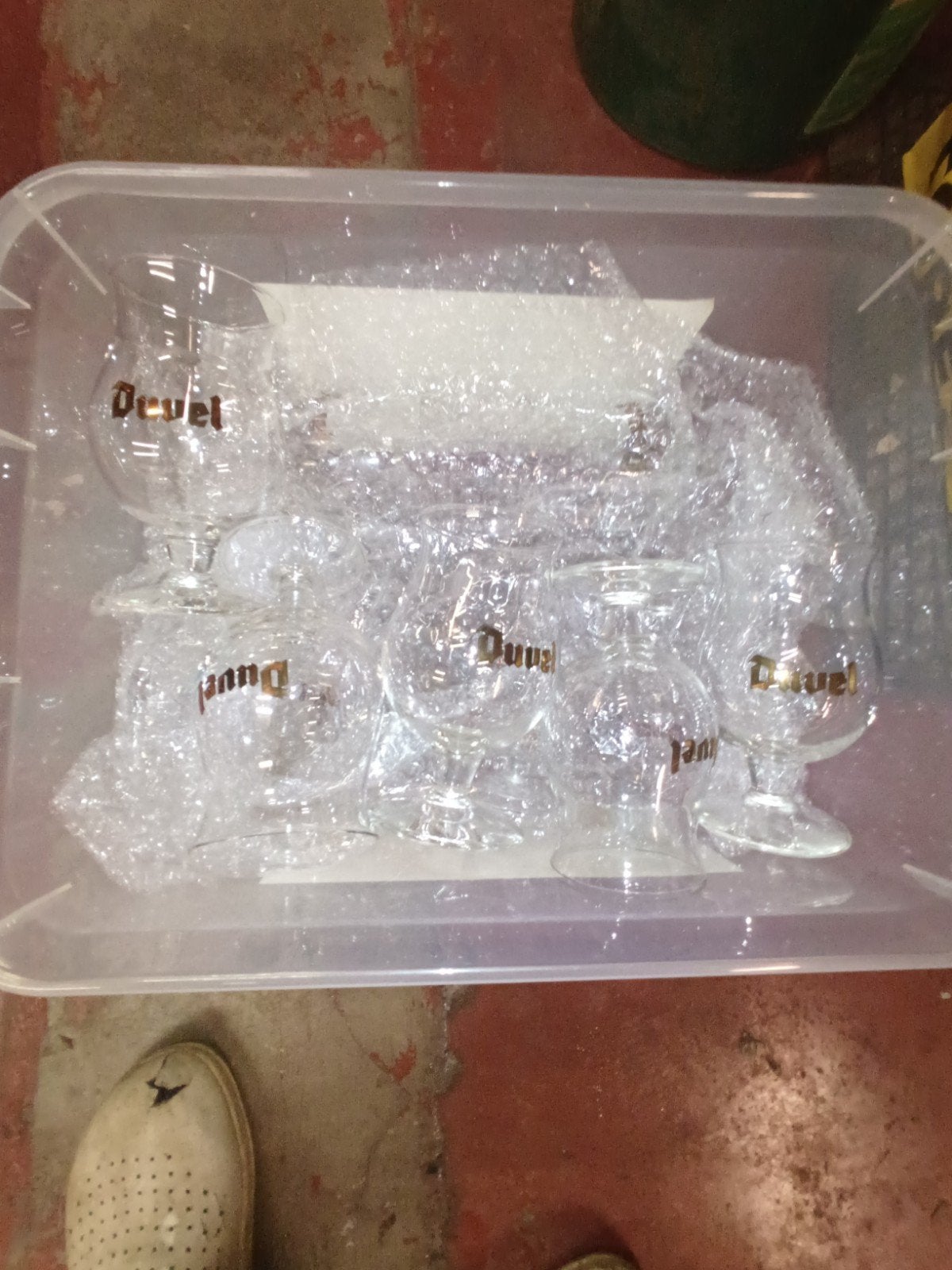 Duvel degustatie glazen  goud letters, Verzamelen, Ophalen, Zo goed als nieuw, Glas of Glazen, Duvel