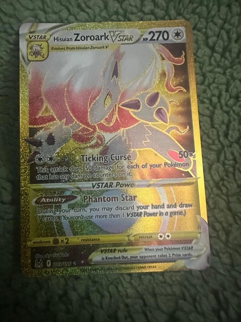 Hisuian Zoroark VSTAR (270 HP) Pokémon kaart, Ophalen, Gebruikt