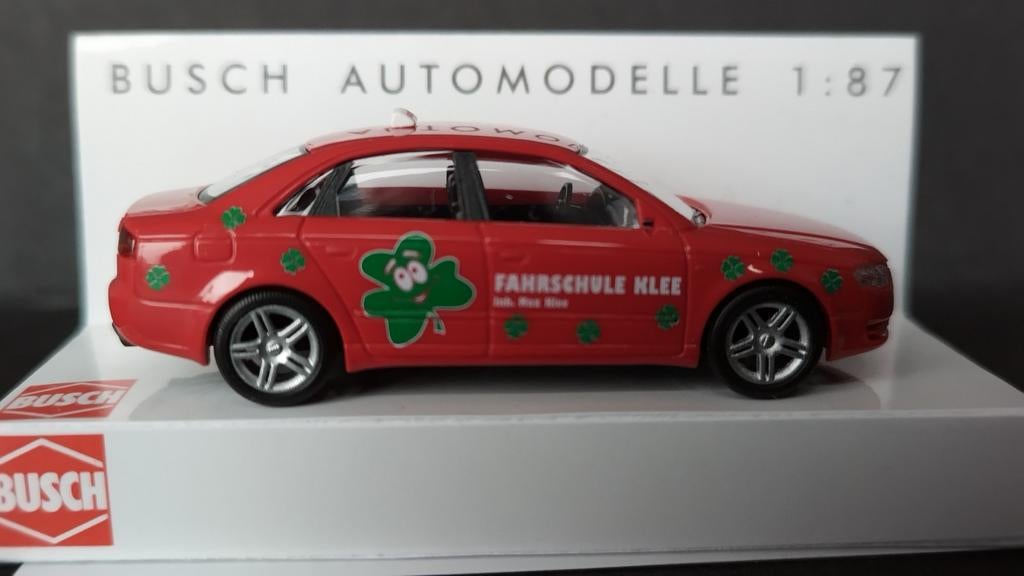 Audi A4 Fahrschule rijschool Les 1:87 H0 Busch Pol, Overige merken, Busch Gmbh, Auto, Verzenden