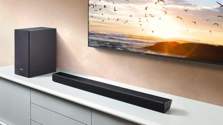 Samsung Harman Kardon Dolby Atmos soundbar HW-Q80R, Ophalen, Bluetooth, Zo goed als nieuw
