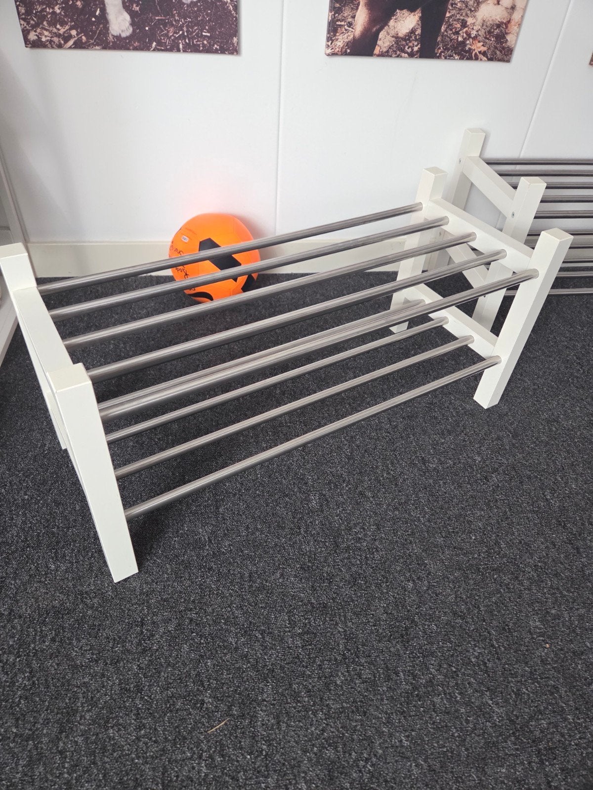 4x IKEA TJUSIG Schoenenrek, wit, 79x32x37 cm, Ophalen, Zo goed als nieuw