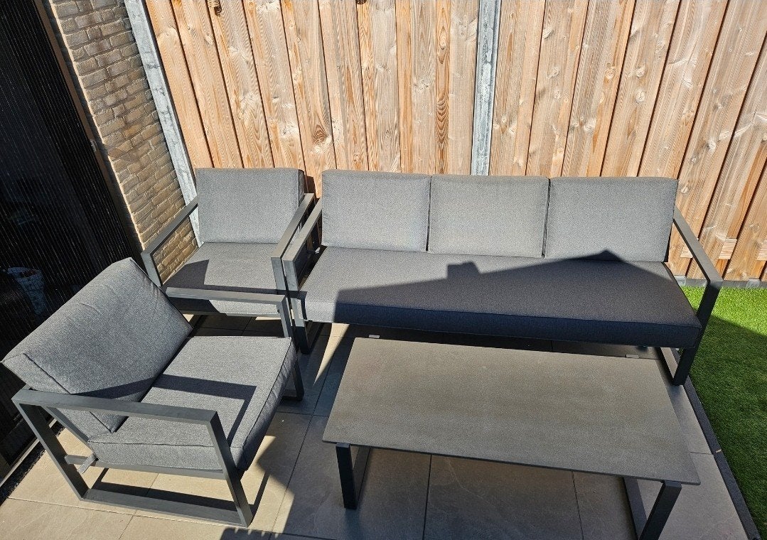 Loungeset VONGE 5 persoons - Zo goed als nieuw, Ophalen, 5 zitplaatsen, Aluminium, Loungeset
