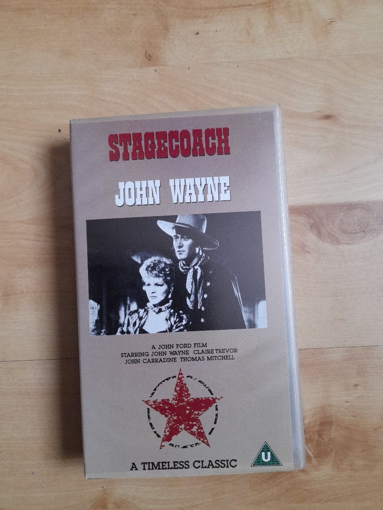 Stagecoach VHS John Wayne, Alle leeftijden, Ophalen of Verzenden, Zo goed als nieuw, Western