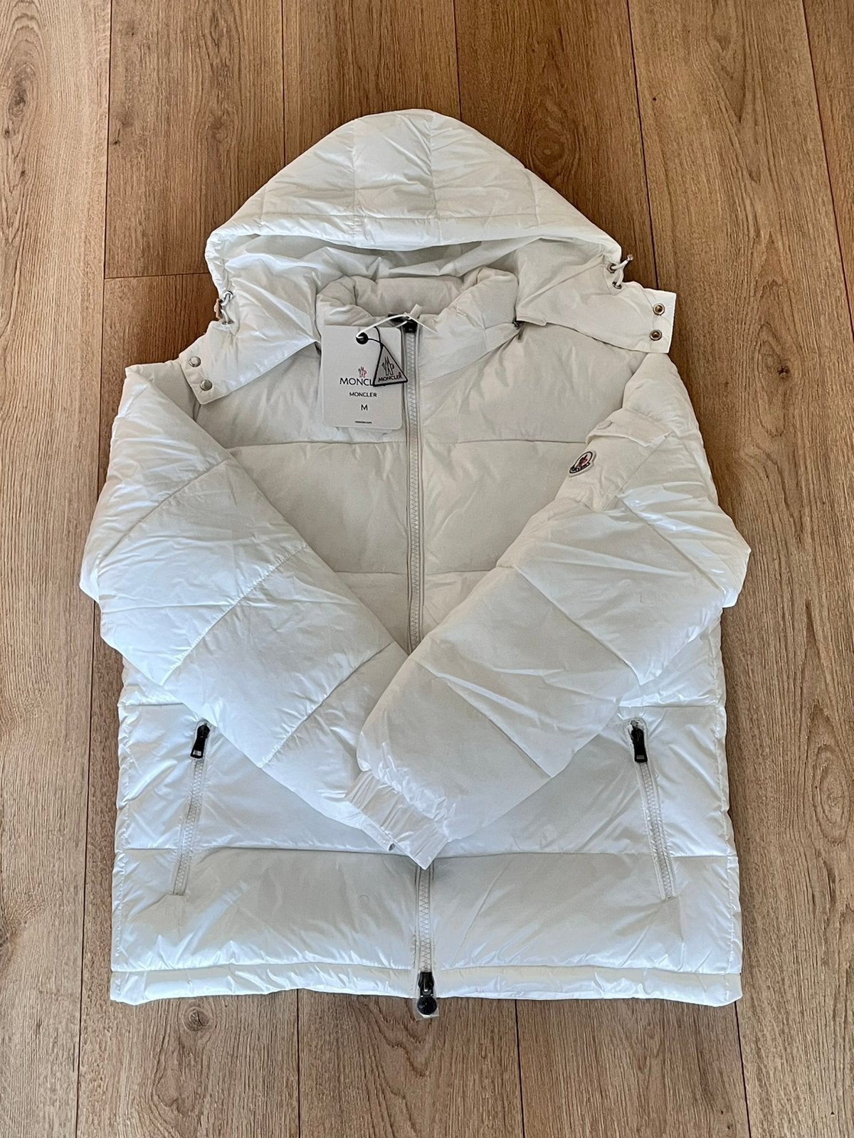 Moncler maya jas wit | maat M OP=OP, Ophalen of Verzenden, Nieuw, Maat 48/50 (M), Wit