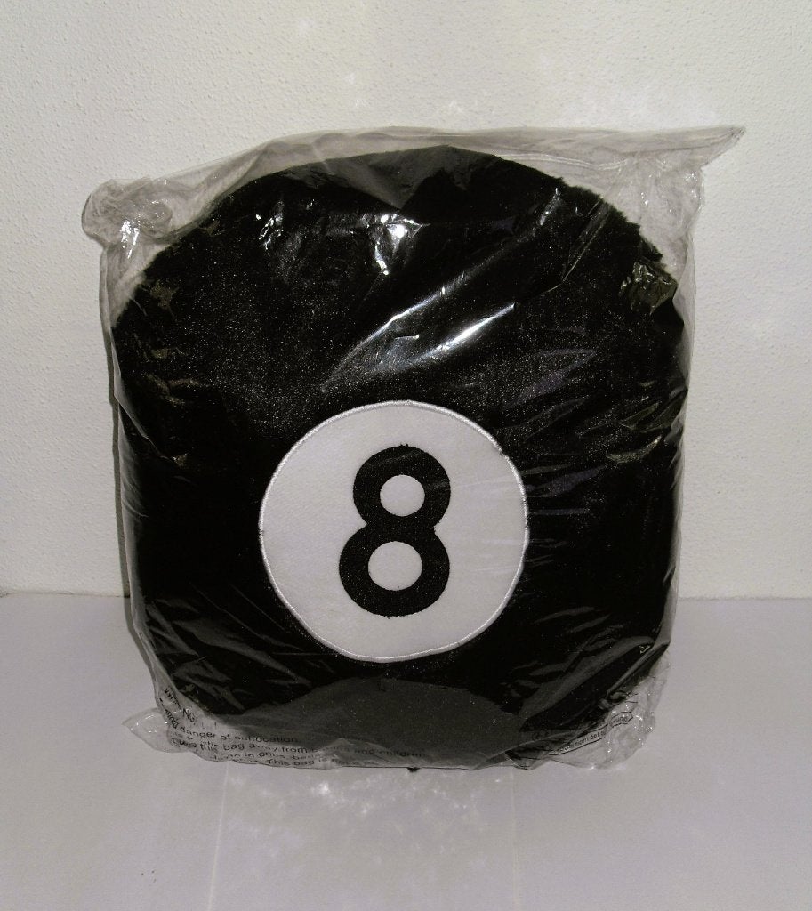 Kussen Biljart Bal Nr. 8 Black PoolBall Eight Poolbiljart, Zwart, Rond, Nieuw, Ophalen of Verzenden