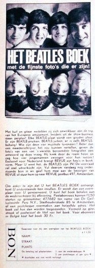 Vintage reclame Het Beatles boek - 1964, Verzamelen, Ophalen of Verzenden, Gebruikt, Overige typen