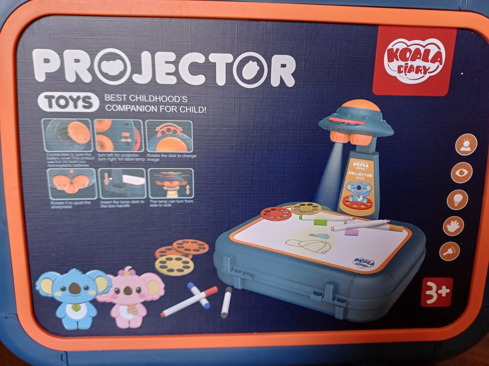 Koala Diary Projector Tekentafel voor Kinderen, Ophalen of Verzenden, Gebruikt, Knutselen, Met licht