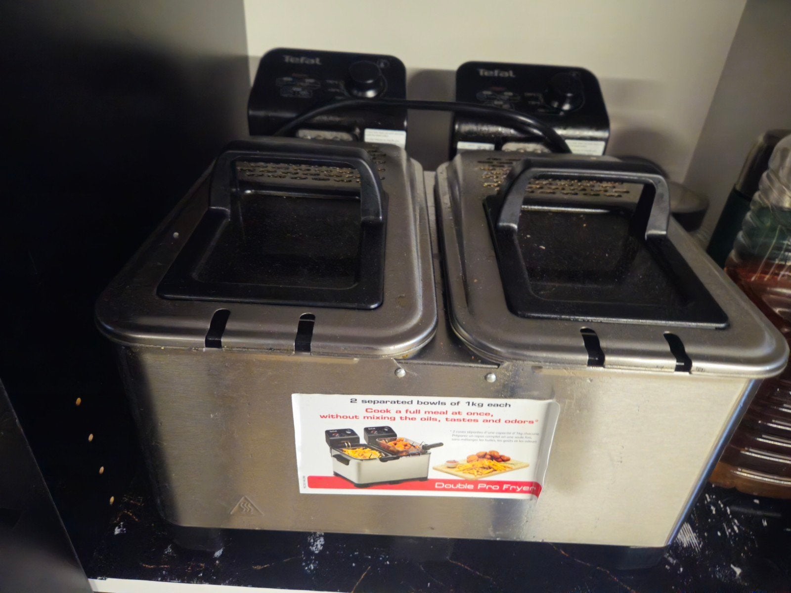 Tefal Double Pro Friteuse - Duo-friteuse, Witgoed en Apparatuur, 2 tot 3 liter, Ophalen, Gebruikt, Duo-friteuse