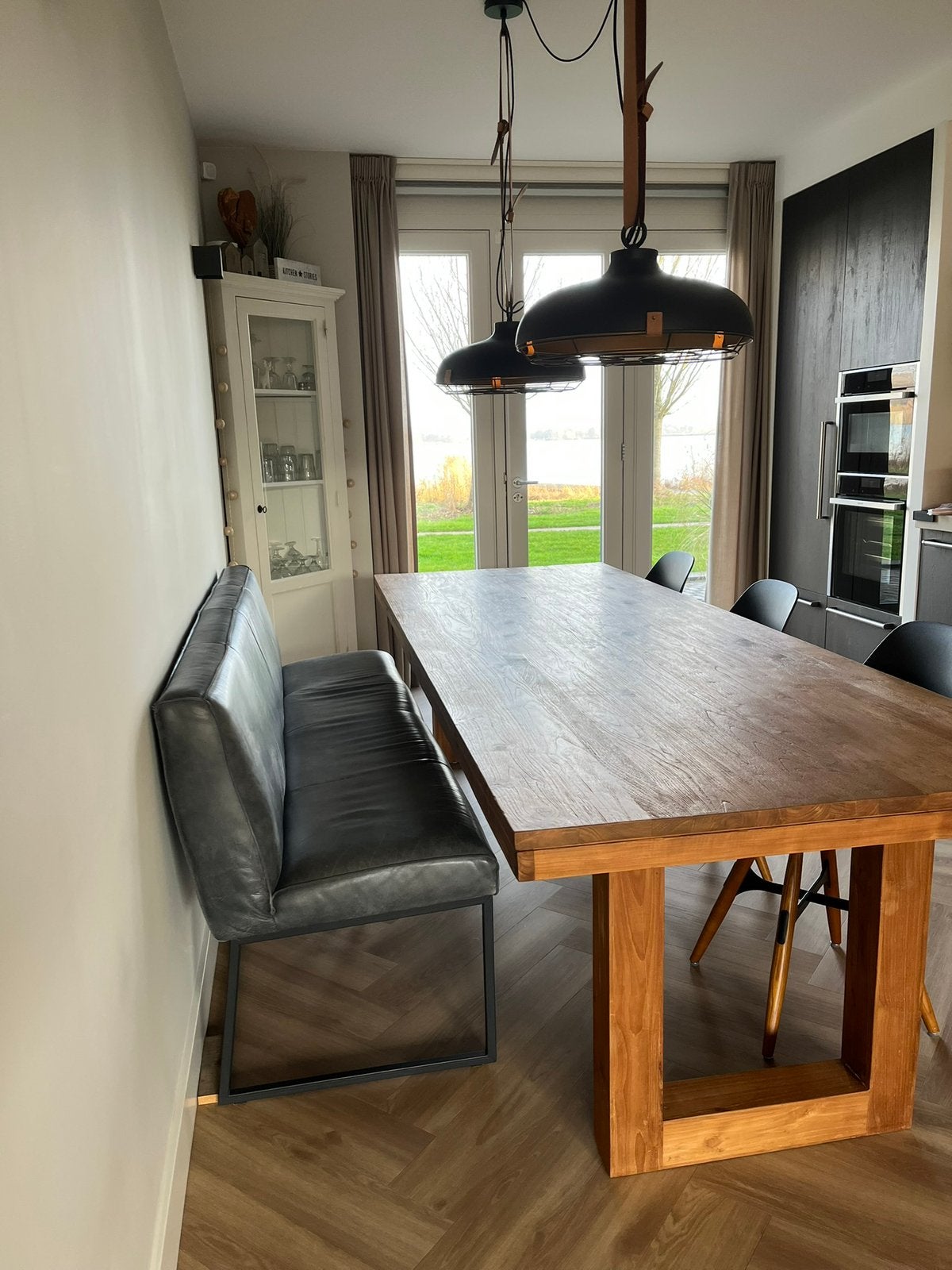 Eettafel 2,80m  x 1m, Ophalen, Gebruikt, Teakhout, 200 cm of meer