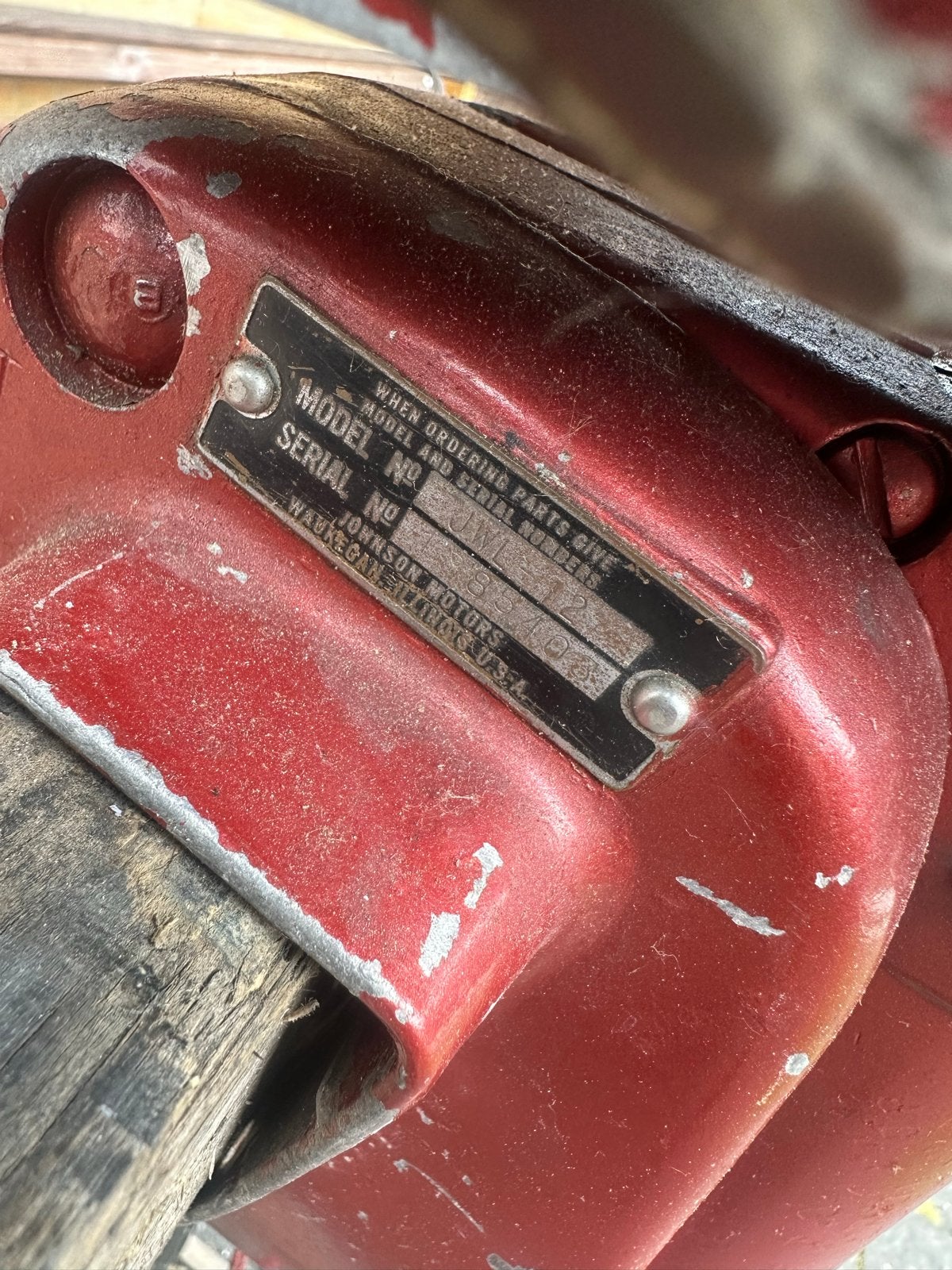 Johnson buitenboordmotor retro 3pk, vermoedelijk uit 1956, Ophalen, Gebruikt, Motor en Techniek, Motorboot