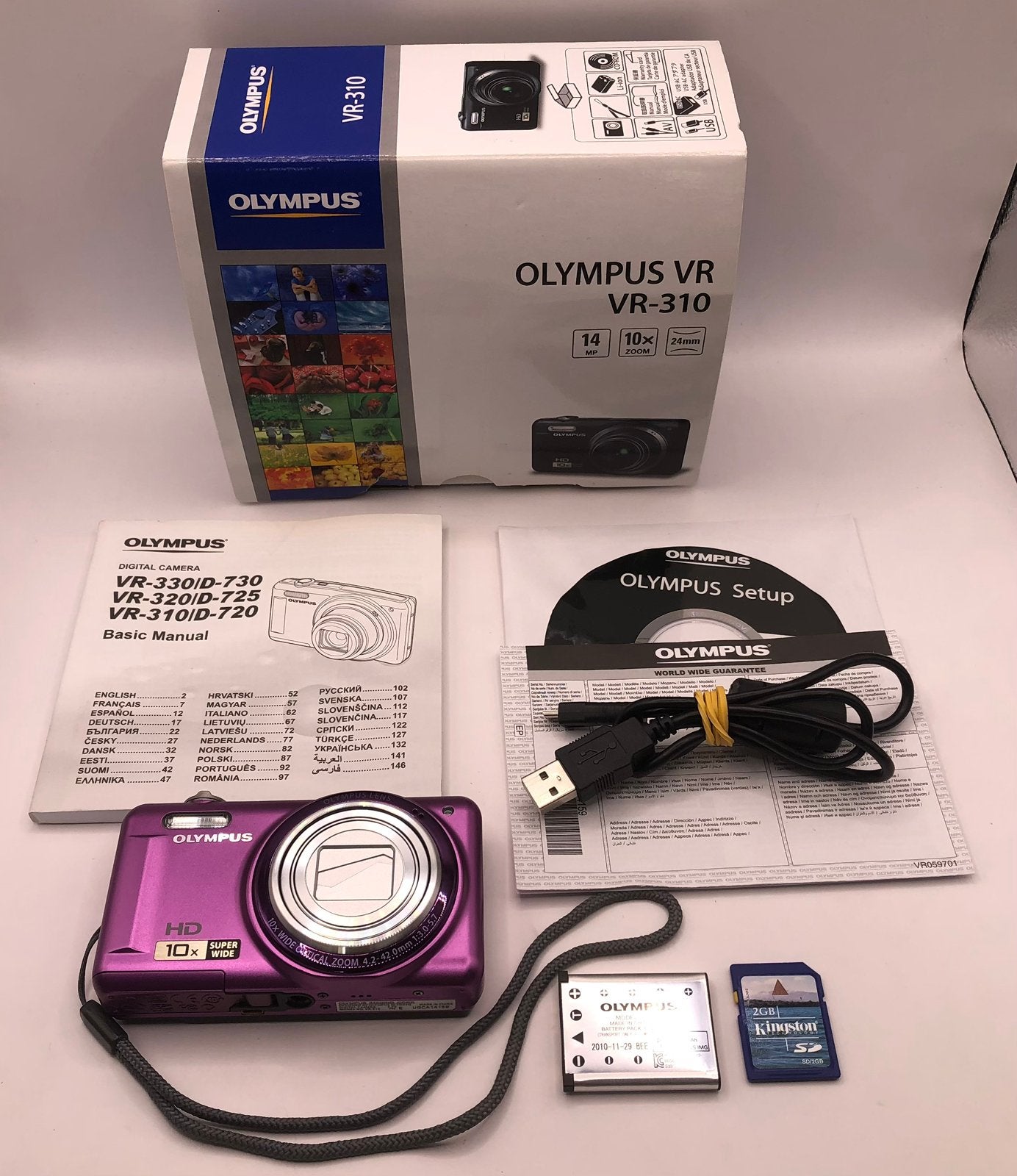 Olympus VR-310 - roze - compact camera, Ophalen of Verzenden, Zo goed als nieuw, Olympus