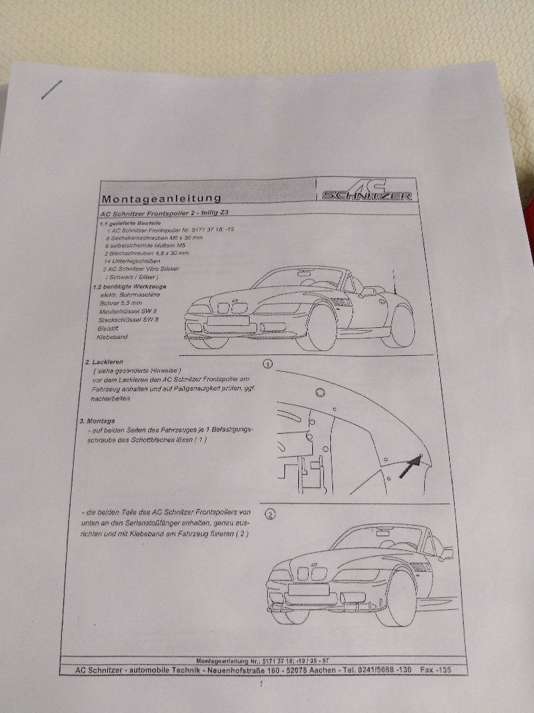 Foto 13 van AC Schnitzer  front lips BMW Z3