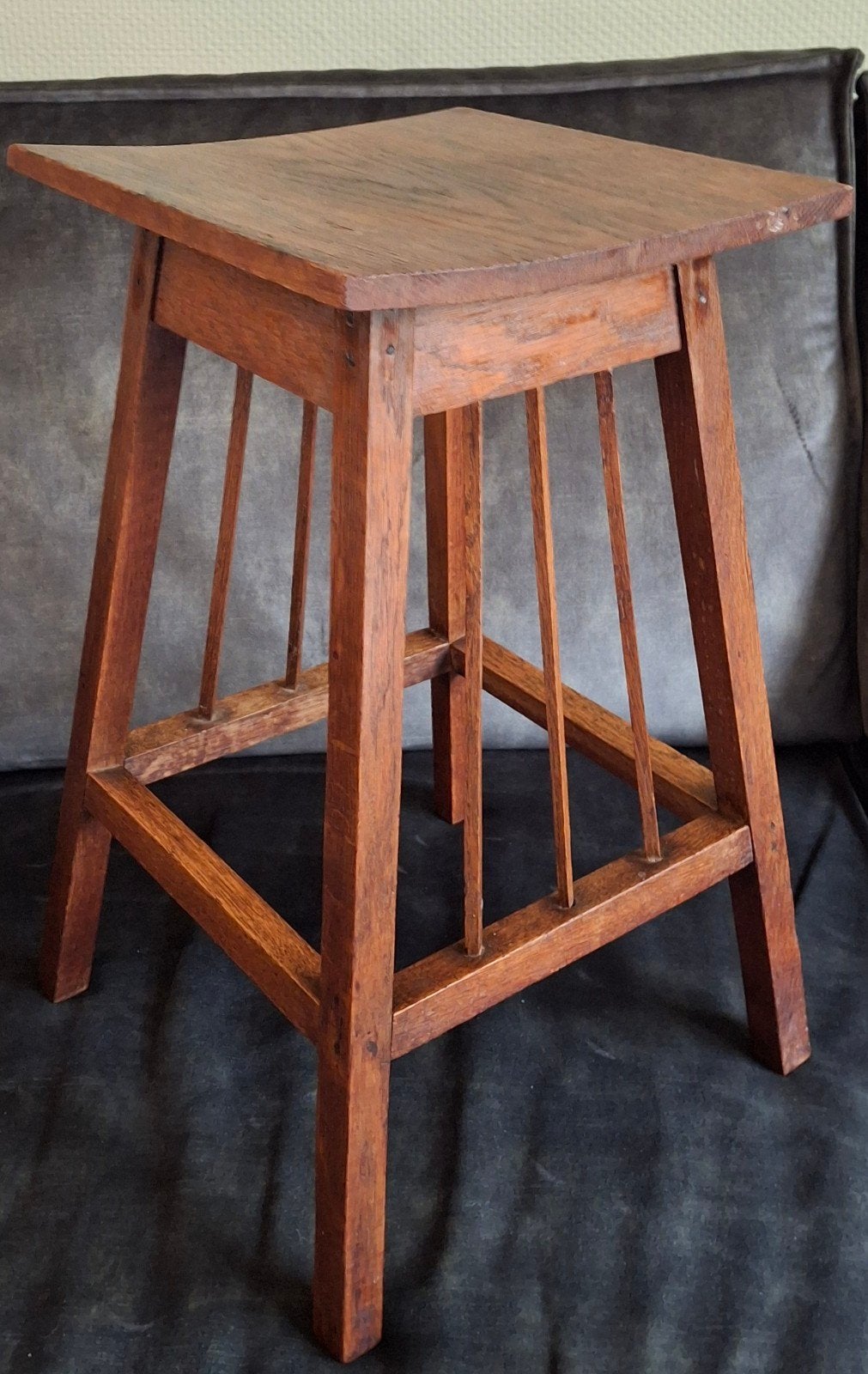 Art Deco Plantentafel / Bijzettafel - 50 cm hoog, Minder dan 55 cm, Gebruikt, Vierkant, Art Deco